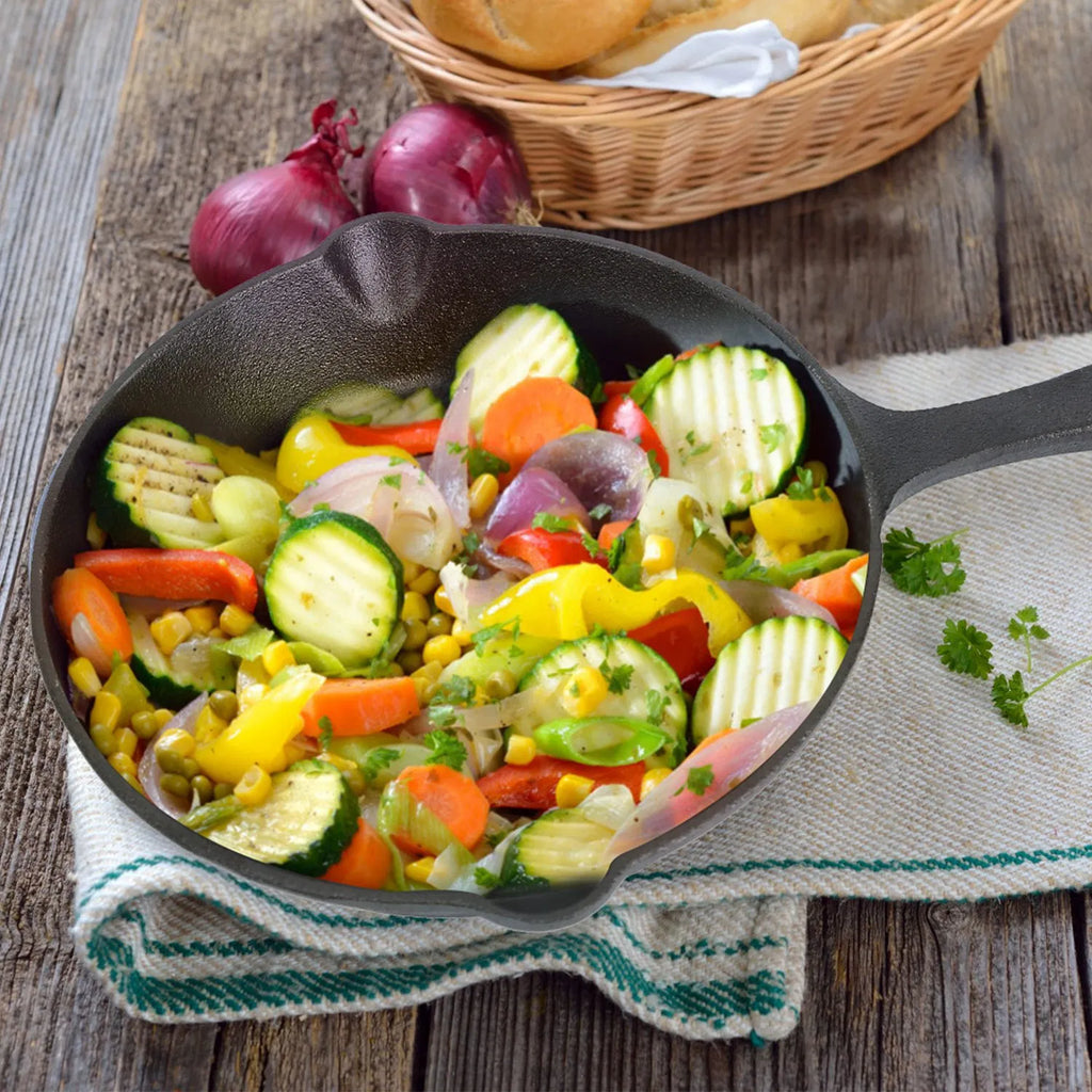 Transform Your Cooking with the Pre-Seasoned Cast Iron Skillet Set - 3-Piece Versatile Cookware - Nook & Nest