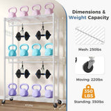 Adjustable Rolling Clothes Rack – Double Rail, 29.5 or 45 in - Nook & Nest