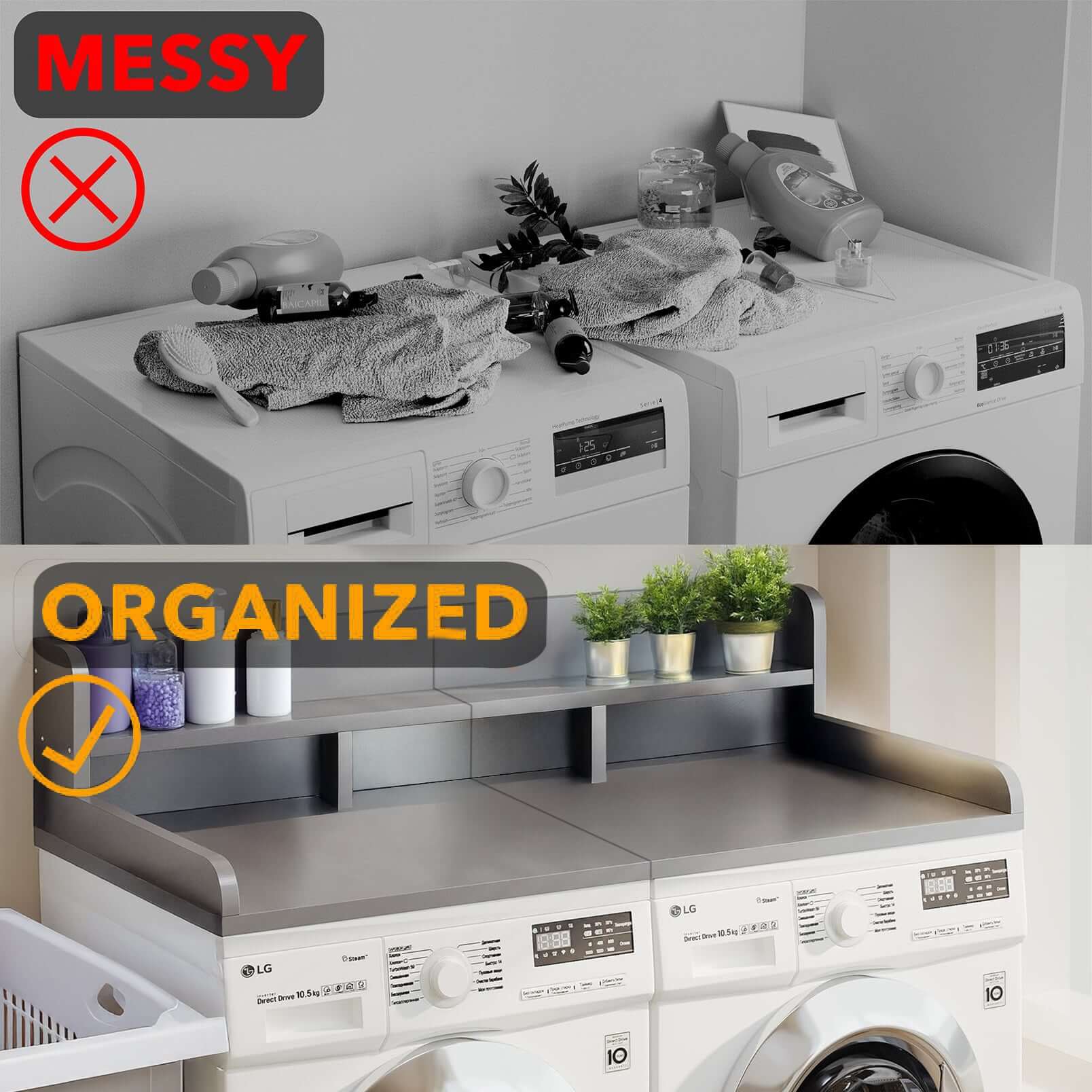 Laundry Room Countertop Shelf: Upgrade Your Space with Versatile Storage - Nook & Nest