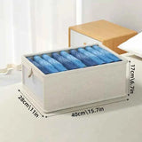 Foldable Clothes Storage Box – 3-Pack, Viewing Window, Stackable, Line - Nook & Nest