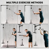 Weight Cable Pulley System for Home Gym with Universal Loading Pin for LAT Pull Down, Biceps Curl Workout, Red - Nook & Nest