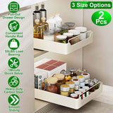 Pull-Out Spice Rack Organizer – 2-Piece Pack, S/M/L - Nook & Nest
