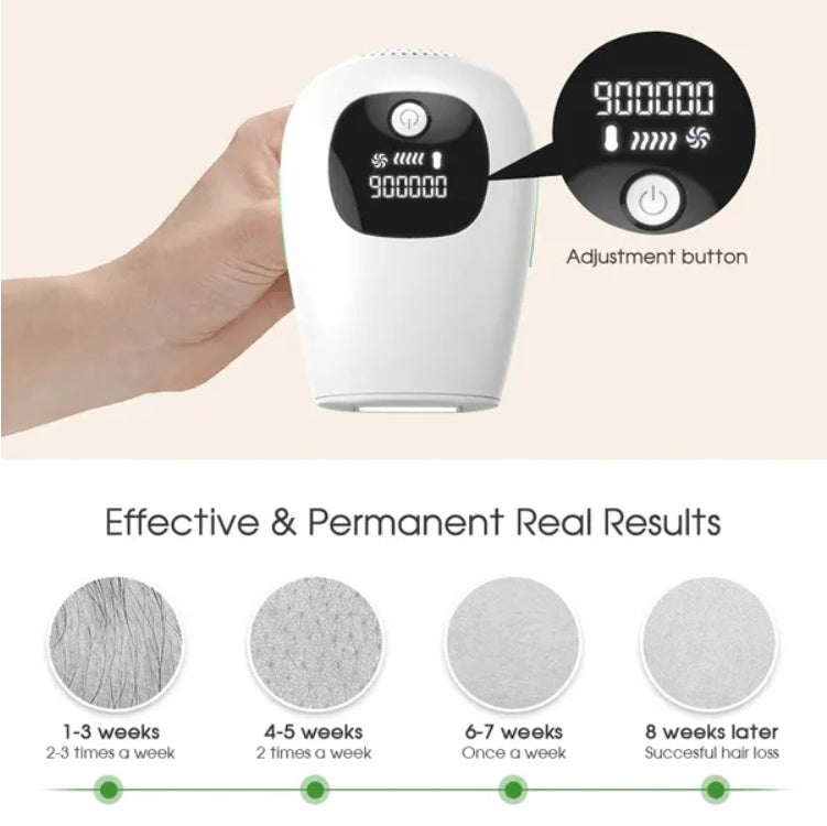 Professional Laser Epilator IPL Hair Removal Body Bikini Leg Depilatory Devic 900,000 Flashes 5 Levels Epilator Painless Electric Epilator Machine - Nook & Nest