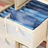 Foldable Clothes Storage Box – 3-Pack, Viewing Window, Stackable, Line - Nook & Nest