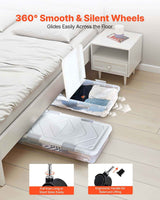 Under Bed Storage Bins with Wheels – 4-Pack, 360° Lockable Wheels, Sna - Nook & Nest