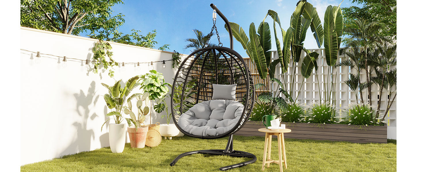 Luxurious Folding Egg Chair for Relaxation - Perfect Indoor & Outdoor Swing - Nook & Nest