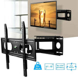 Full-Motion TV Wall Mount – 37–70 in, VESA 600×400, Black - Nook & Nest