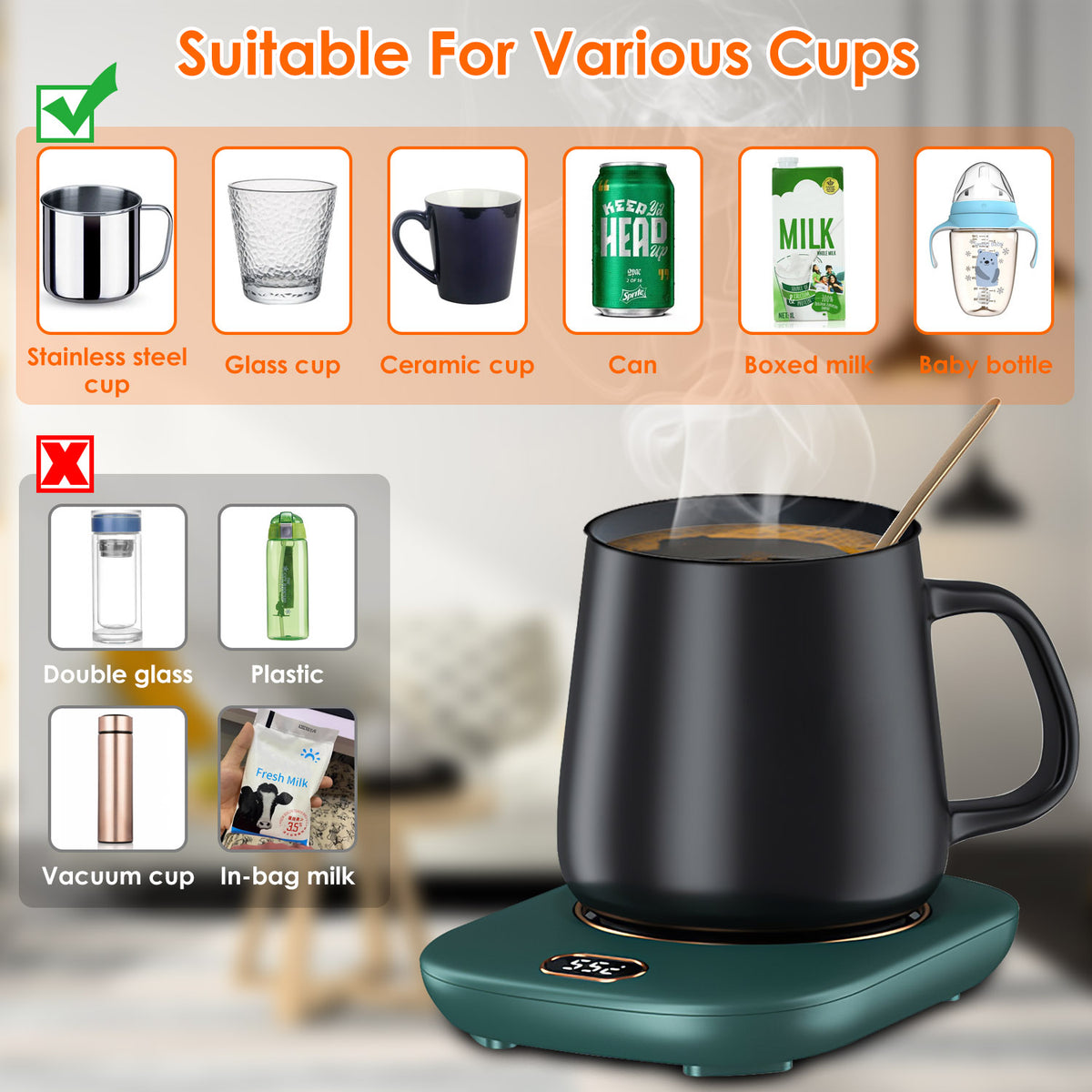 Keep Your Beverage Perfectly Warm: Electric Coffee Mug Warmer for Every Desk - Nook & Nest