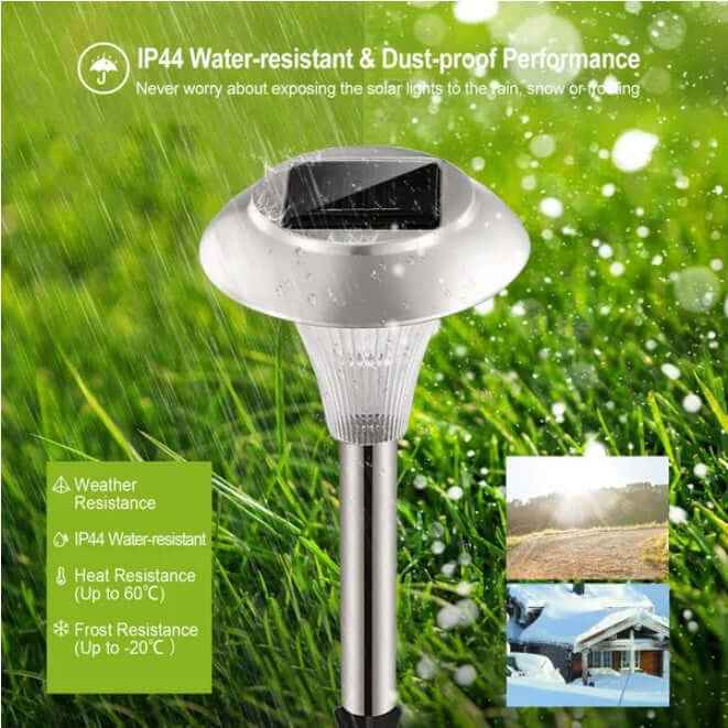 Transform Your Outdoor Space with Solar Garden Lights 4 Pack - Auto On/Off Convenience - Nook & Nest