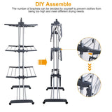 Foldable Laundry Drying Rack with Wheels - Nook & Nest