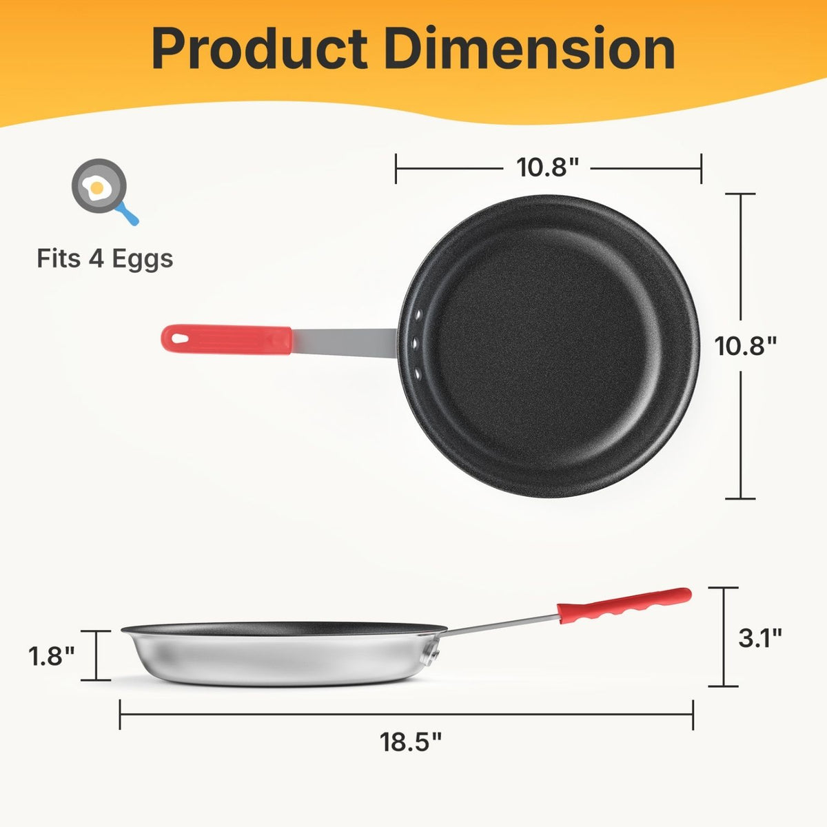 Ceramic Nonstick Frying Pan – Induction Compatible, Oven Safe, Dishwas - Nook & Nest