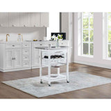 Stainless Steel Rolling Kitchen Cart – Wine Rack, Slide-Out Basket, Dr - Nook & Nest