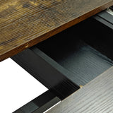 Retro Rectangular Dining Table with Storage Box - Nook & Nest