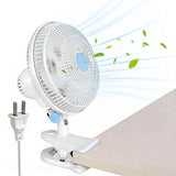 8.66-Inch Clip-On Fan with 2 Speeds and Oscillation - Nook & Nest