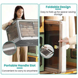 Foldable Storage Bins with Lid – 3-Pack, 4-Door Access (Top & Front), Nook & Nest