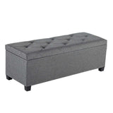 Cushioned Storage Ottoman with Hidden Compartment – Footstool, Bench & - Nook & Nest