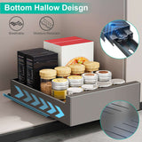 Pull-Out Cabinet Drawer Organizer – Carbon Steel, 55 lb Capacity, No-D - Nook & Nest