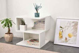 Minimalist Cream Bookshelf - Stylish 2-Tier Design - Nook & Nest