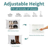 Stackable Shoe Storage Cabinet with Doors – 6-Tier or 8-Tier, Dust Pro - Nook & Nest