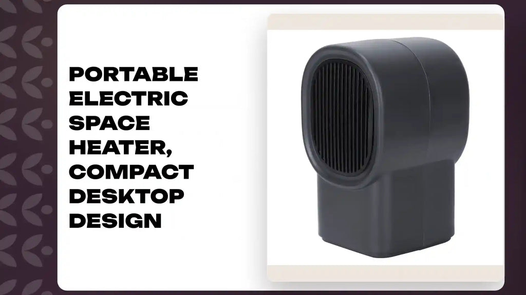 Portable Electric Space Heater, Compact Desktop Design by@Outfy