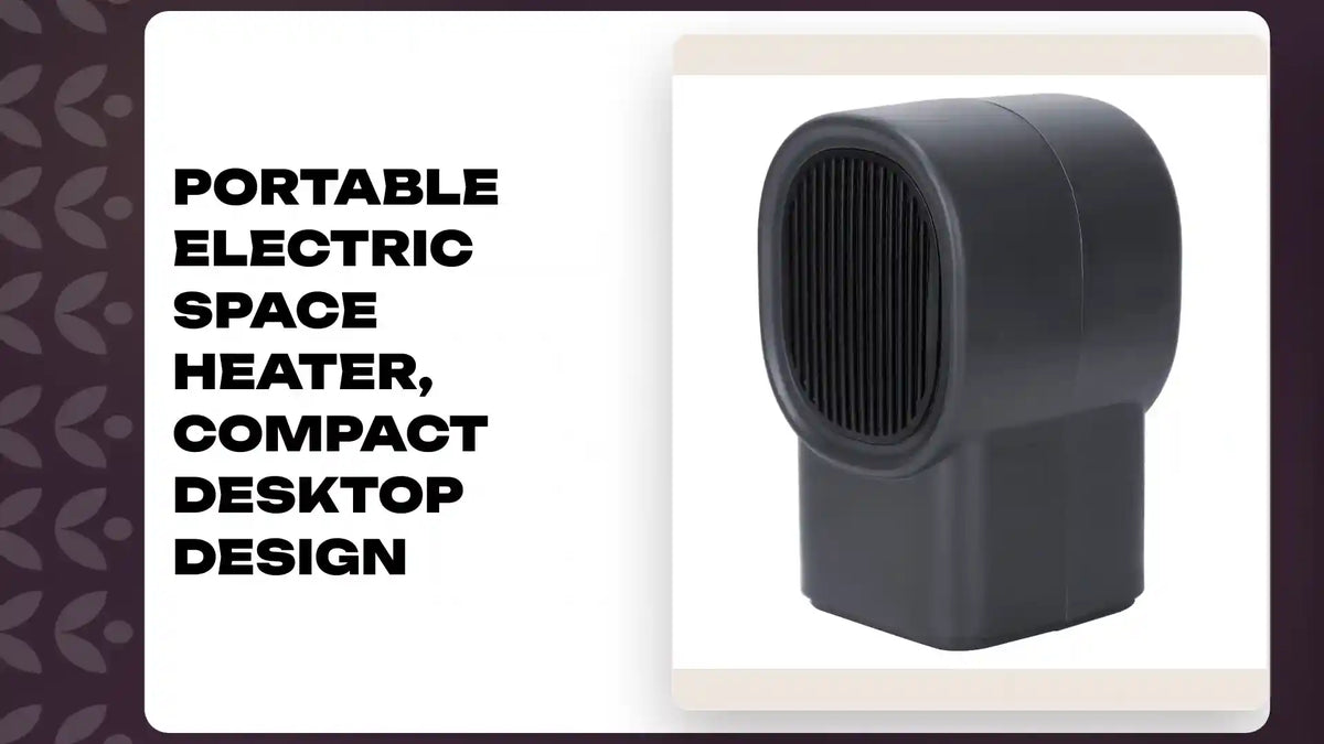 Portable Electric Space Heater, Compact Desktop Design by@Outfy