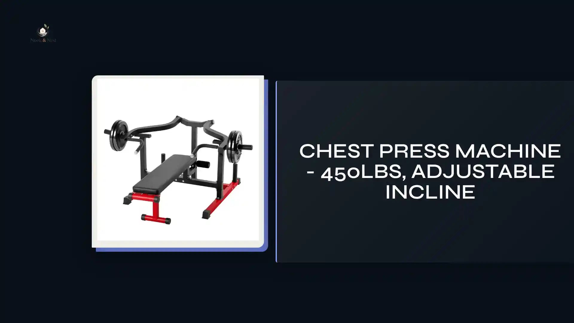 Chest Press Machine - 450lbs, Adjustable Incline by@Outfy
