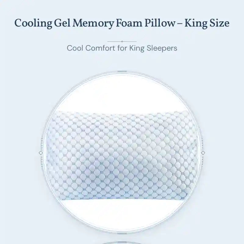 Cooling Gel Memory Foam Pillow &ndash; King Size by@Outfy