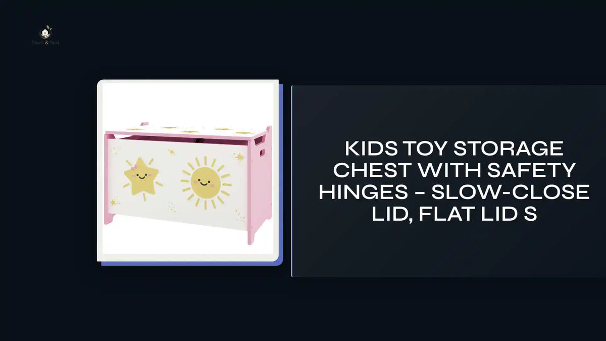 Kids Toy Storage Chest with Safety Hinges &ndash; Slow-Close Lid, Flat Lid S by@Outfy