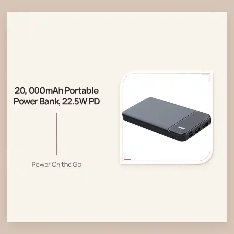 20, 000mAh Portable Power Bank, 22.5W PD by@Outfy