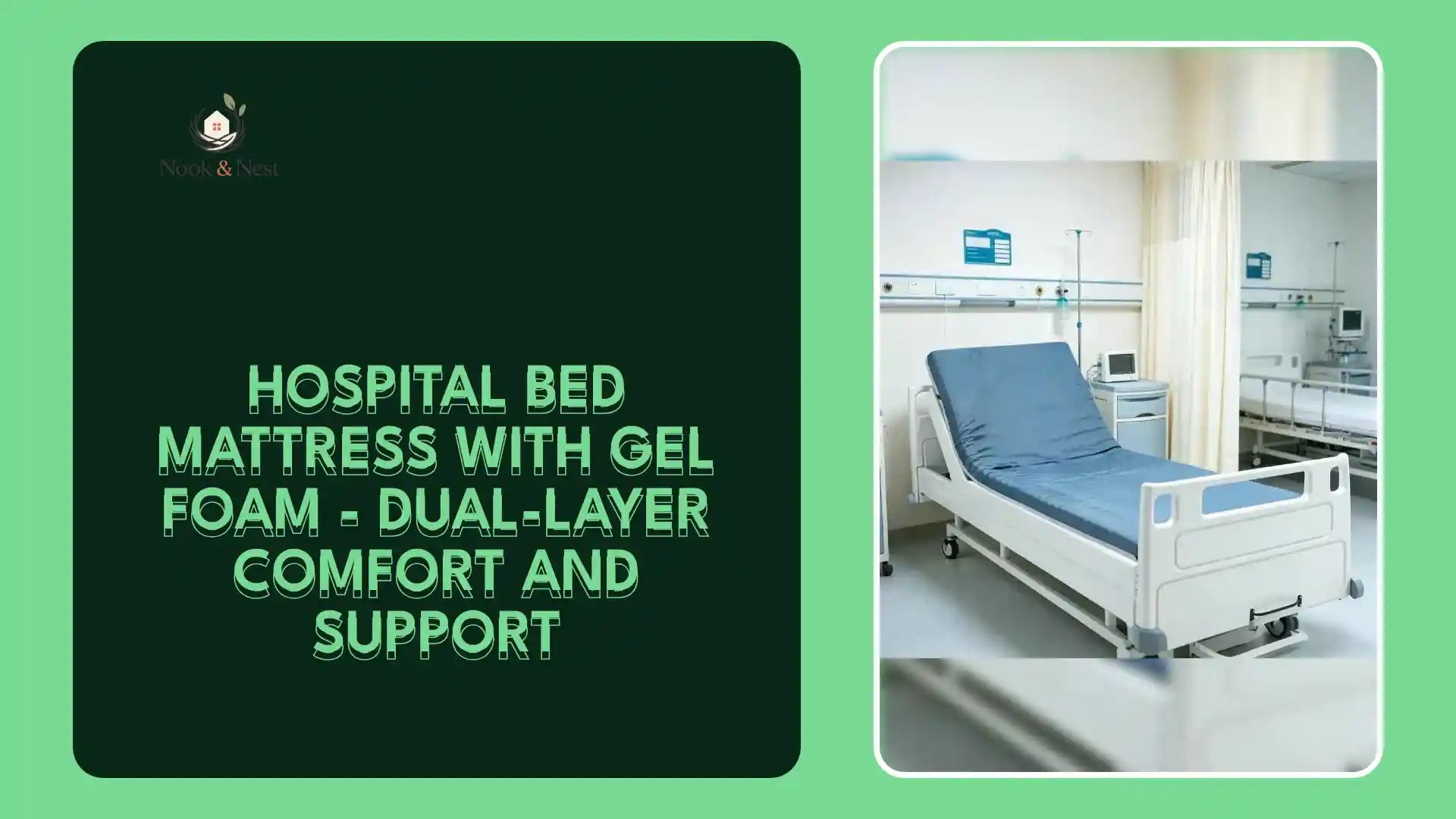 Hospital Bed Mattress with Gel Foam - Dual-Layer Comfort and Support by@Outfy