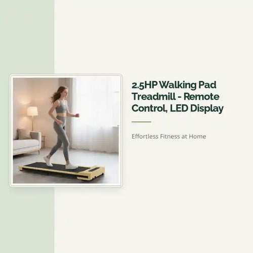 2.5HP Walking Pad Treadmill - Remote Control, LED Display by@Outfy