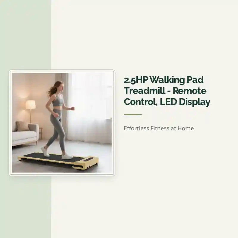 2.5HP Walking Pad Treadmill - Remote Control, LED Display by@Outfy