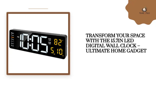 Transform Your Space with the 15.7in LED Digital Wall Clock &ndash; Ultimate Home Gadget by@Outfy