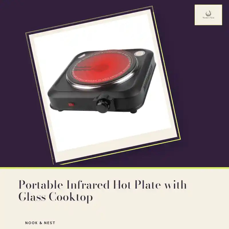 Portable Infrared Hot Plate with Glass Cooktop by@Outfy