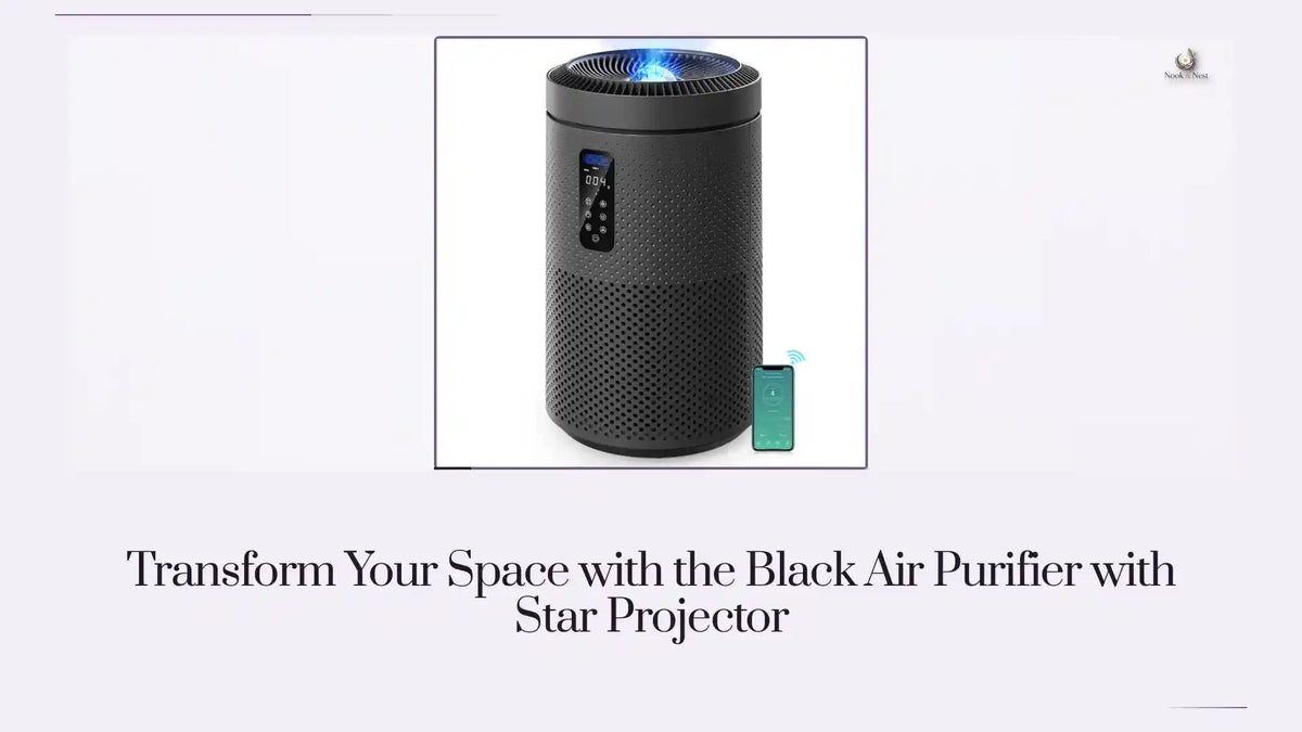 Transform Your Space with the Black Air Purifier with Star Projector by@Outfy