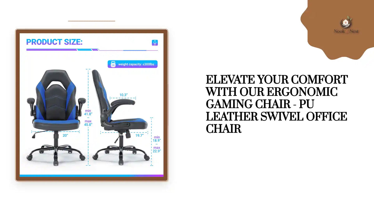 Elevate Your Comfort with Our Ergonomic Gaming Chair - PU Leather Swivel Office Chair by@Outfy