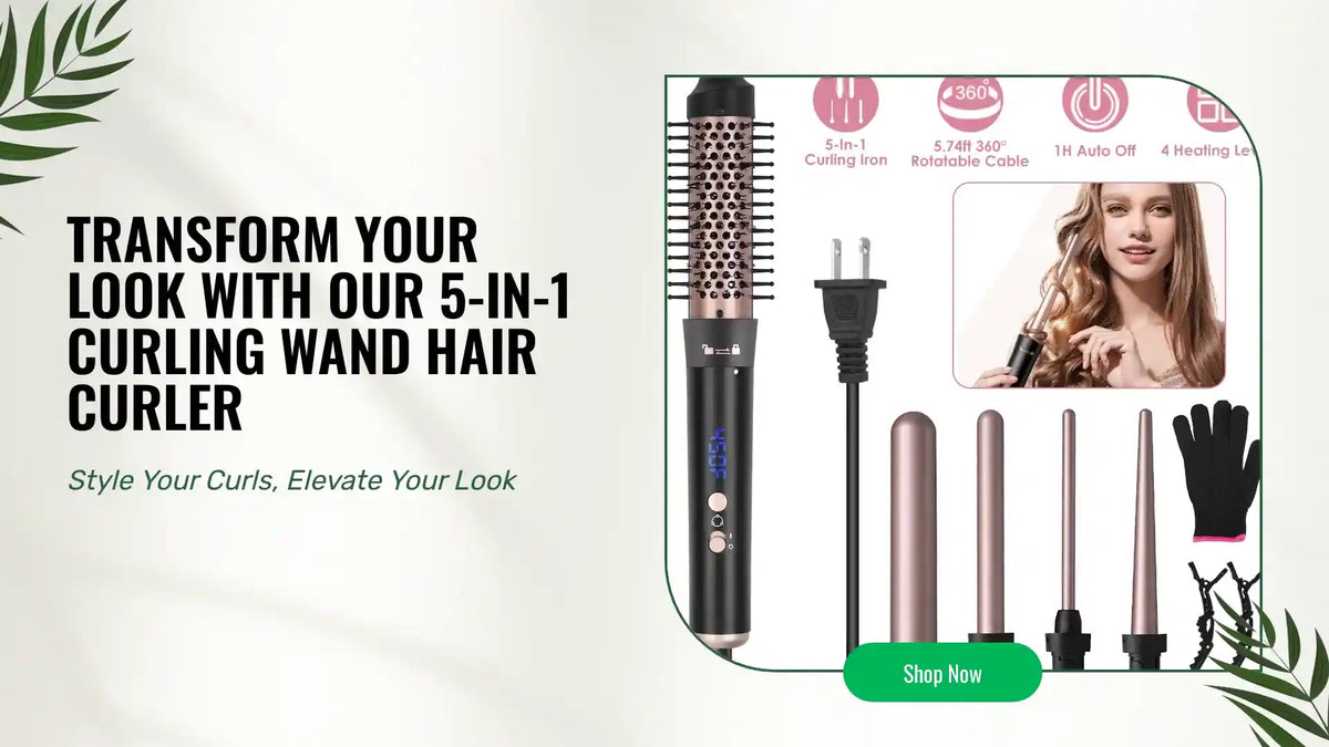 Transform Your Look with Our 5-in-1 Curling Wand Hair Curler by@Outfy
