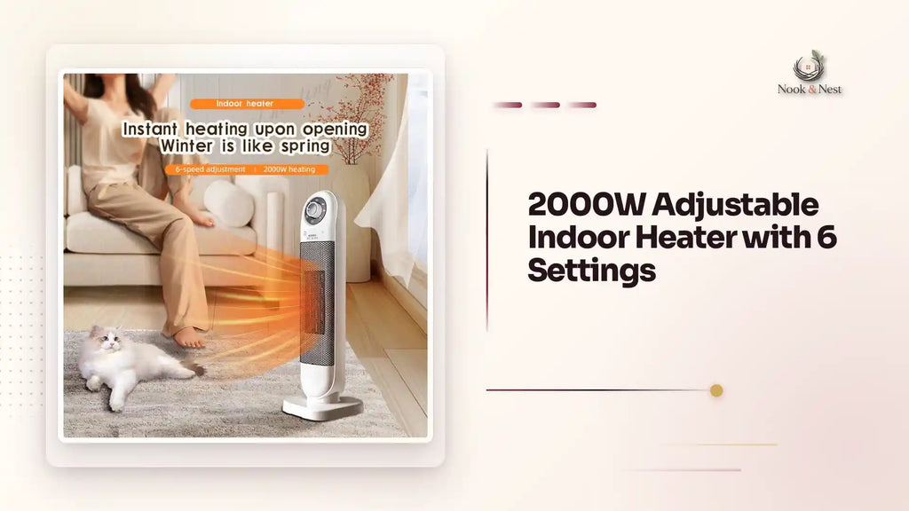 2000W Adjustable Indoor Heater with 6 Settings by@Outfy
