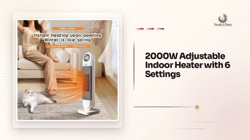 2000W Adjustable Indoor Heater with 6 Settings by@Outfy