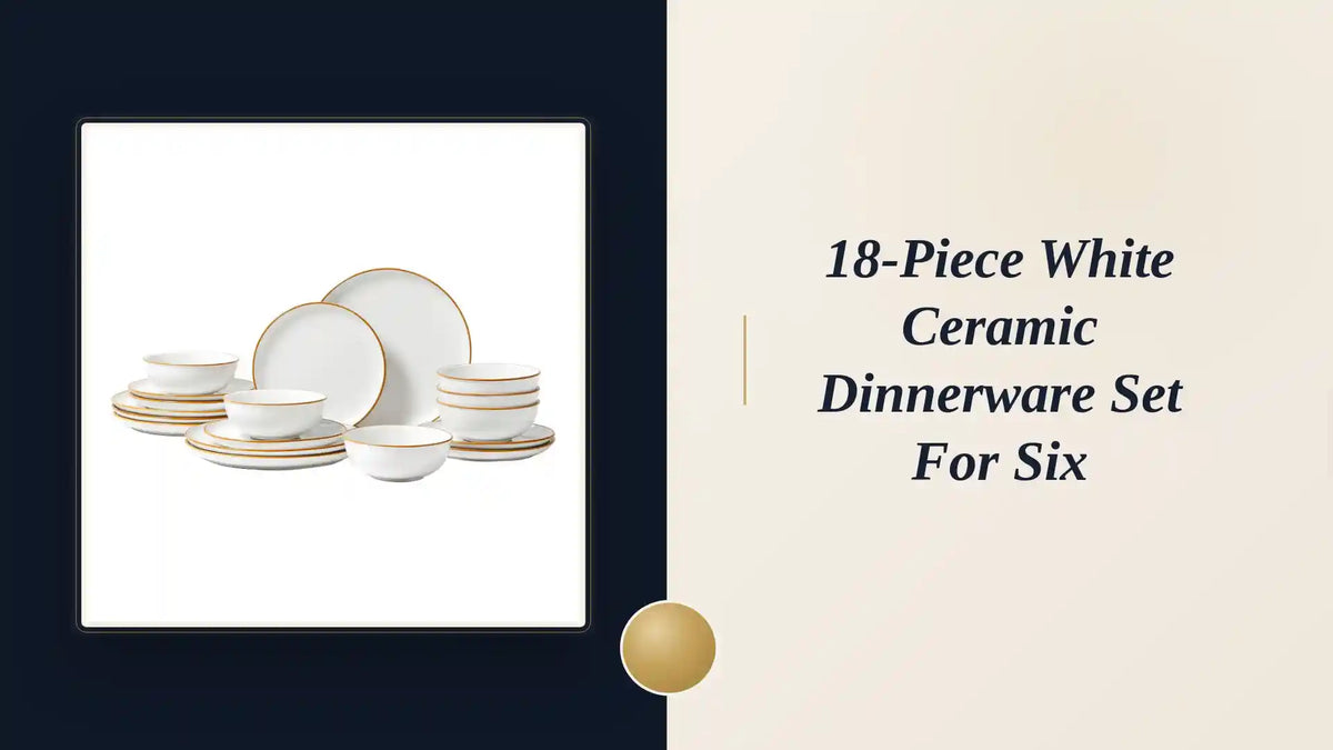 18-Piece White Ceramic Dinnerware Set for Six by@Outfy