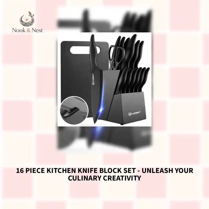 16 Piece Kitchen Knife Block Set - Unleash Your Culinary Creativity by@Outfy