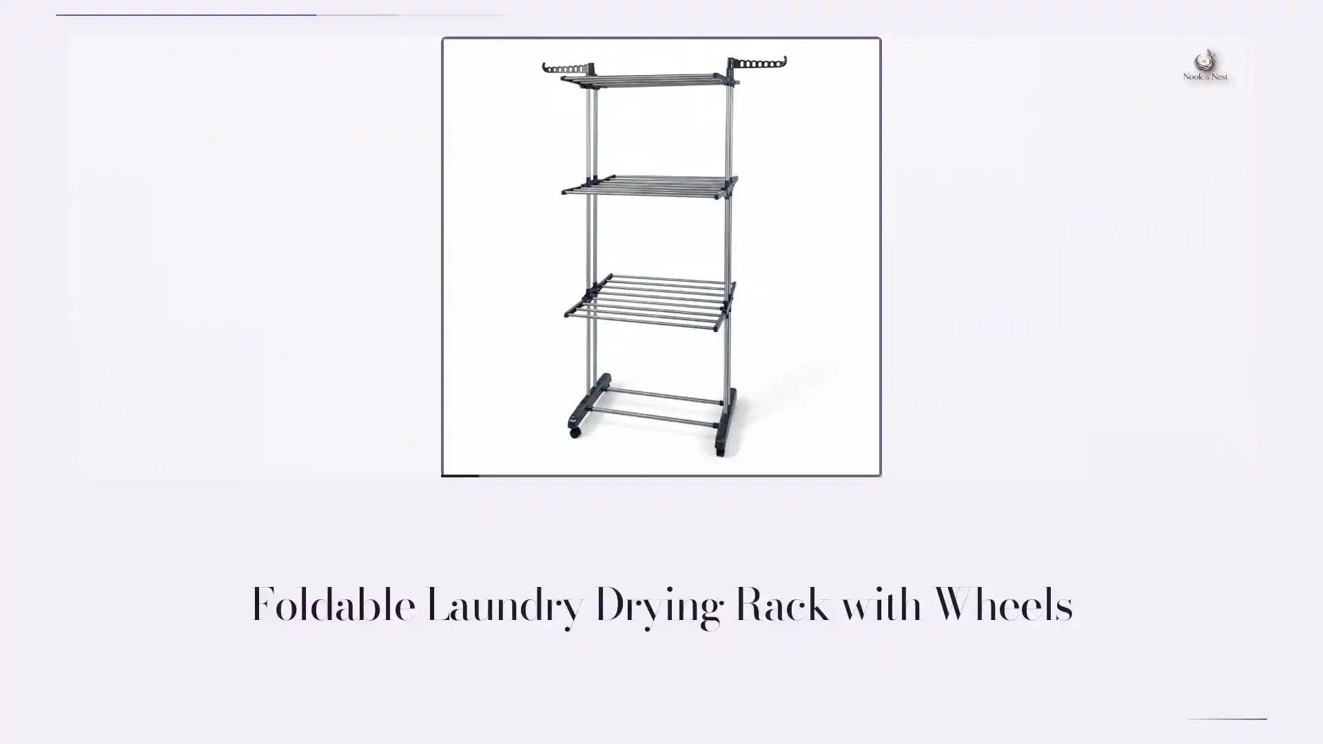 Foldable Laundry Drying Rack with Wheels by@Outfy