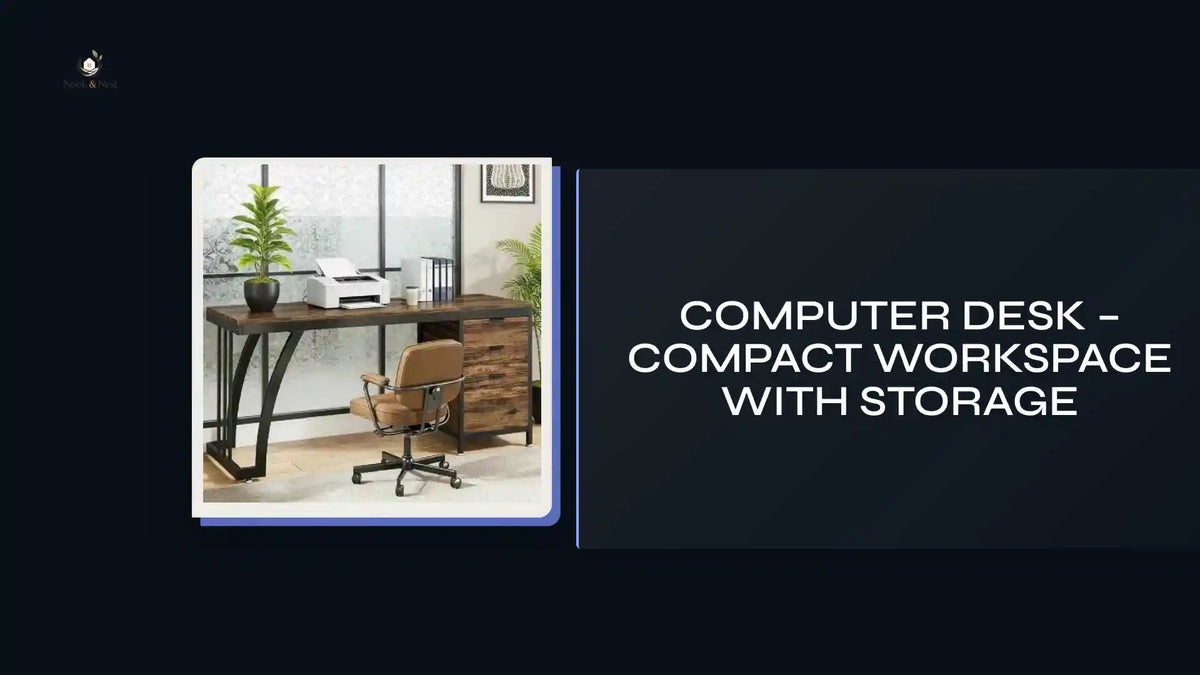 Computer Desk &ndash; Compact Workspace with Storage by@Outfy