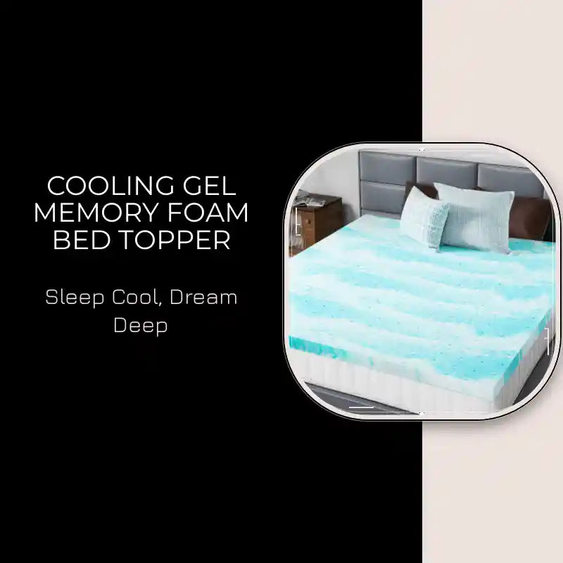 Cooling Gel Memory Foam Bed Topper by@Outfy