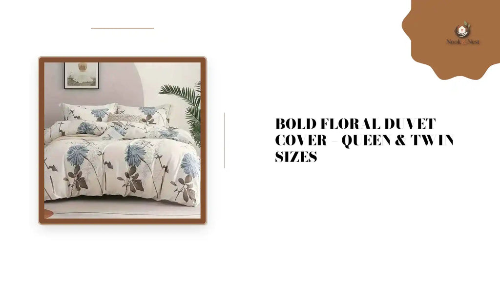 Bold Floral Duvet Cover &ndash; Queen &amp; Twin Sizes by@Outfy