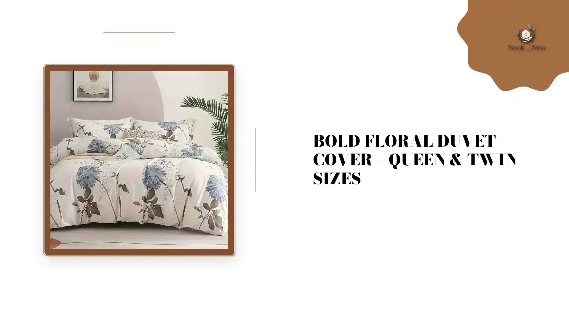 Bold Floral Duvet Cover &ndash; Queen & Twin Sizes by@Outfy