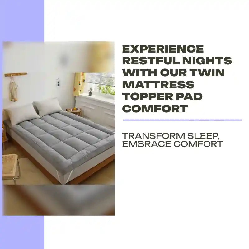 Experience Restful Nights with Our Twin Mattress Topper Pad Comfort by@Outfy