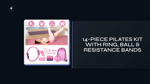 14-Piece Pilates Kit with Ring, Ball &amp; Resistance Bands by@Outfy