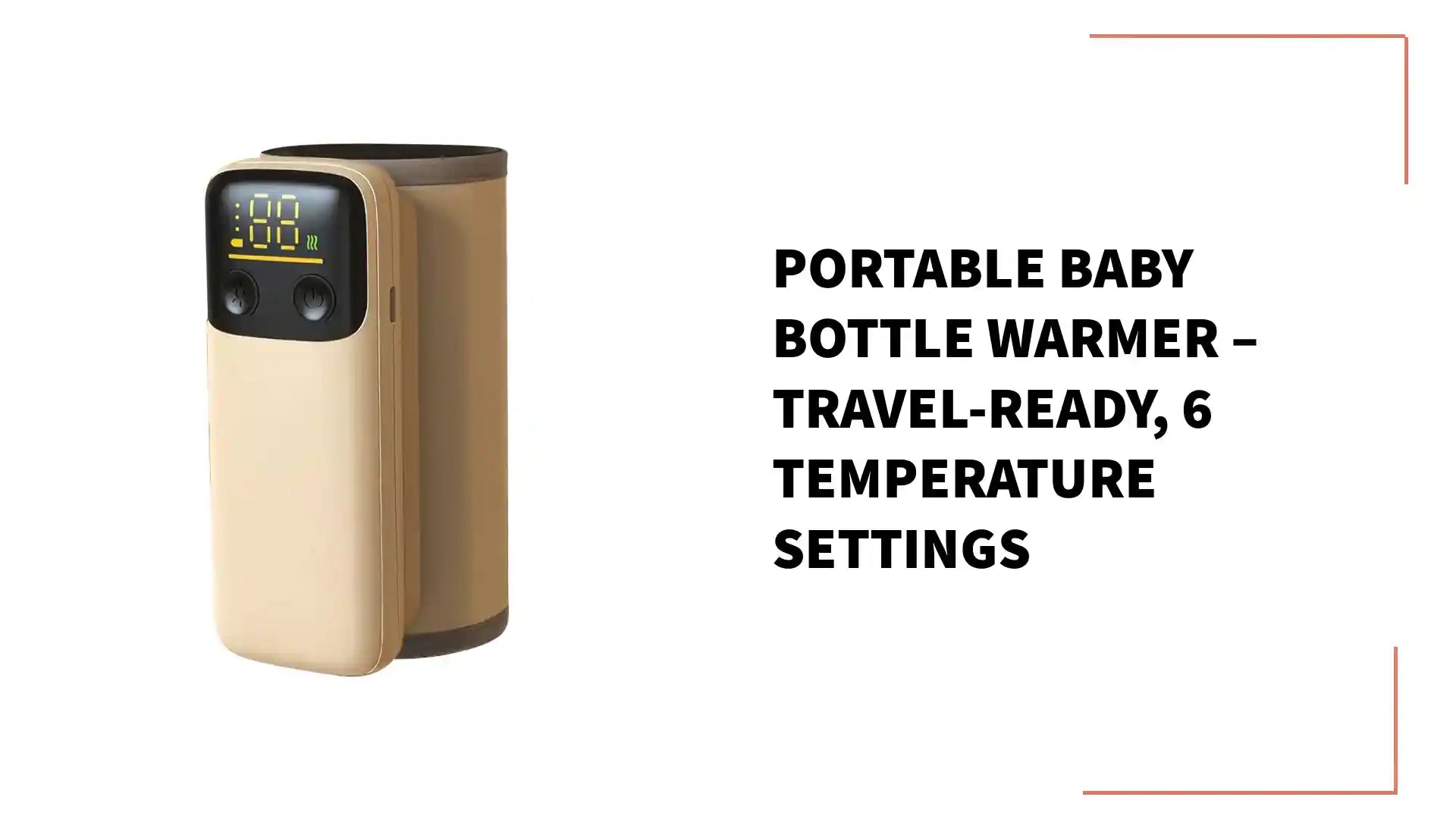 Portable Baby Bottle Warmer &ndash; Travel-Ready, 6 Temperature Settings by@Outfy