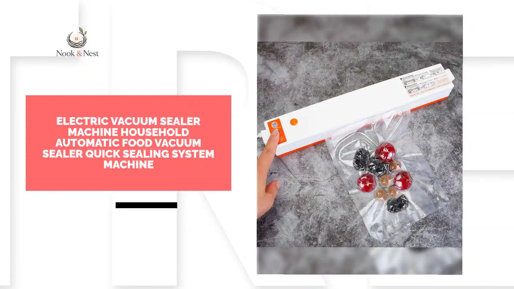 Electric Vacuum Sealer Machine Household Automatic Food Vacuum Sealer Quick Sealing System Machine by@Outfy